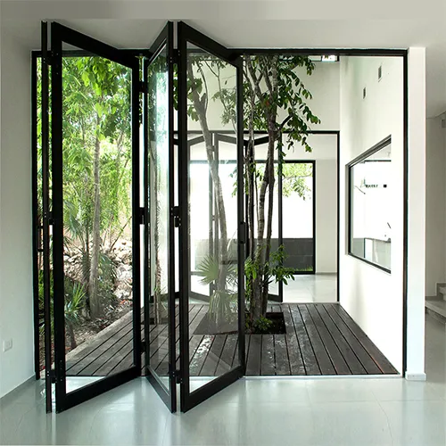 Aluminium sliding folding door for modern home interiors