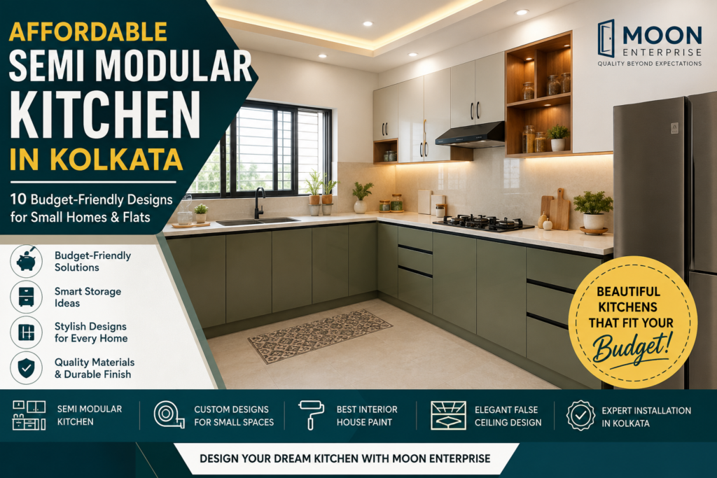 Affordable Semi Modular Kitchen in Kolkata: 10 Budget-Friendly Designs for Small Homes & Flats