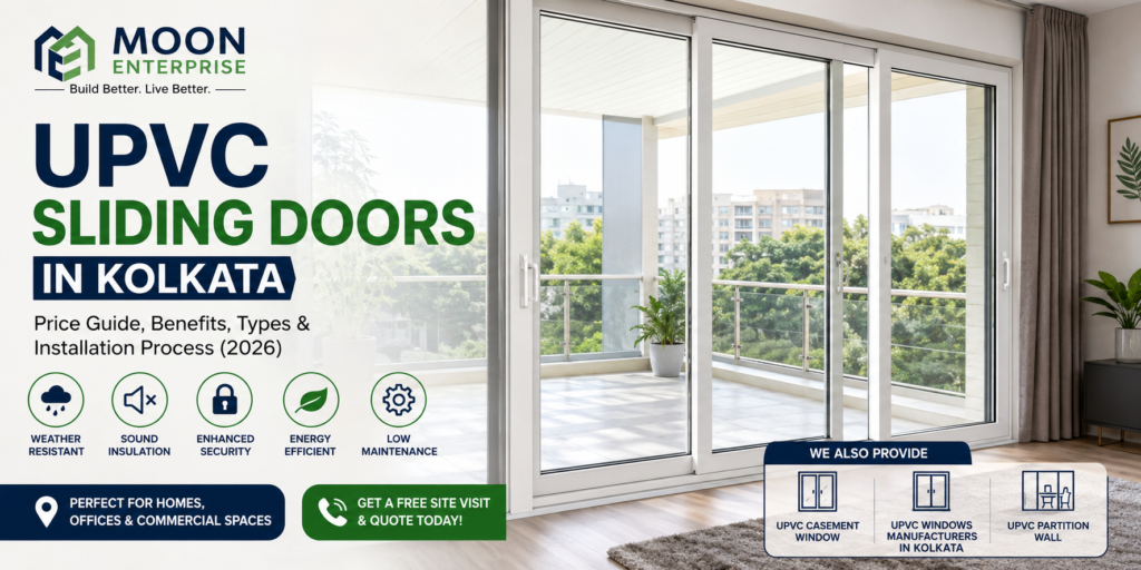 UPVC Sliding Doors in Kolkata: Price Guide, Benefits, Types & Installation Process (2026)